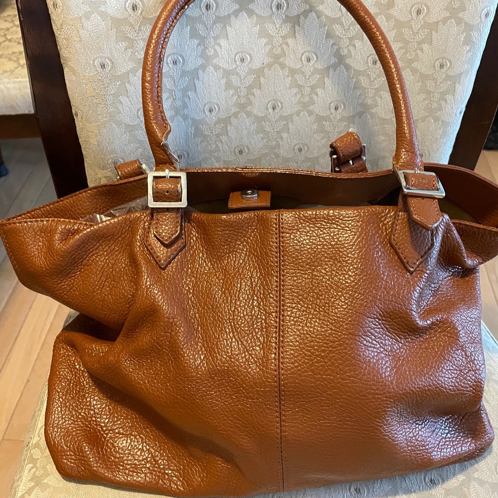 Brooks Brothers brown leather bag